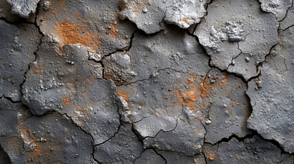 Fototapeta premium Gray concrete with uneven texture and fractional interspersed, creating the effect of natural we