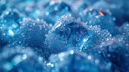 Ice with the effect of a snow diamond shine and light that give the ice the effect of a snow diamon