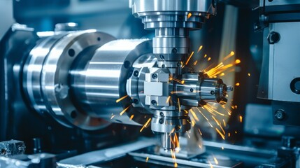 The welding robots represent the movement in the automotive parts industry. Neural network AI generated art