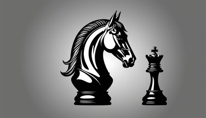 Stunning Chess Horse Icon for Modern Designs