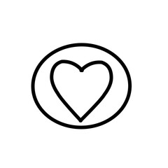 ikon garis jantung / Love Paket piktogram sederhana. Ilustrasi vektor stroke pada latar belakang putih. Modern ikon gaya garis besar koleksi.