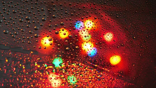 Colored Lights 003 Water Droplets
