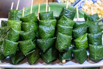 Miang Kham, Thai food appetizer , Savoury Leaf Wraps.