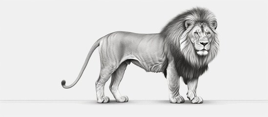 hand drawn lion
