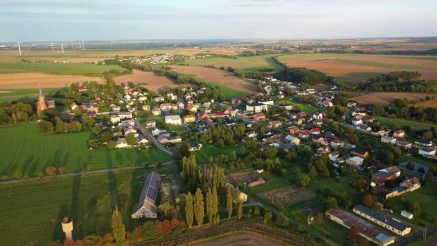 The Sight of the Jana Krtitele Church and the Surrounding Landscape in Sudice Village.