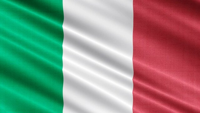 italy waving flag animation. The National flag of italy background. italy flag 4k High Resolution