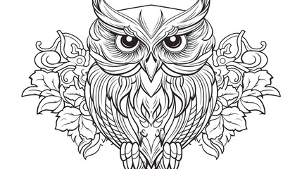 Wisdom owl hand drawn outline doodle icon. Owl bird symbolizing wisdom