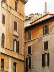 Fototapeta na wymiar old houses in Rome, Italy