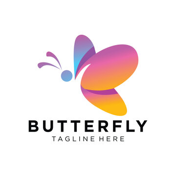 Butterfly Logo Design. Simple and Modern. Vector illustration
