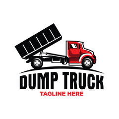 Dump Truck Logo Design. Simple and Modern. Vector illustration