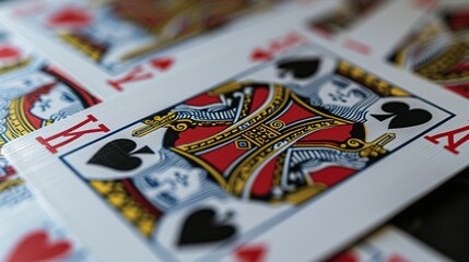 A close up view of a playing card featuring the Queen of Hearts. Perfect for casino-themed designs or card game illustrations