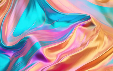 Obraz premium Colorful metallic foil background,created with Generative AI tecnology.