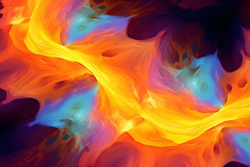 Vibrant Colors Swirling in Abstract Cosmic Dance