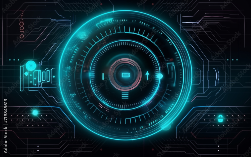 Aufkleber dashboard technology background,created with generative ai tecnology.