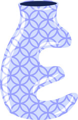 Ceramic Vase Letter Alphabet E