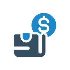 dollar wallet icon vector illustration