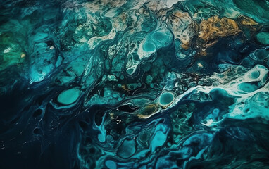 Fototapeta na wymiar Ocean wavy abstract background,created with Generative AI tecnology.