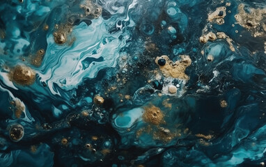 Fototapeta na wymiar Ocean wavy abstract background,created with Generative AI tecnology.