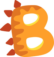 Dinosaur Letter Alphabet Vector B