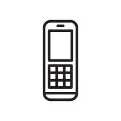 Phone icon in flat style. Vector illustration