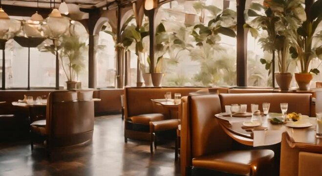 Magnificent restaurant interior Luxurious design