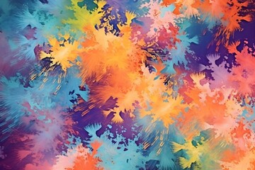 Obraz premium Explosion of Colors in Abstract Art Painting