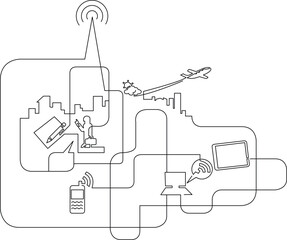 Grafik İllustration vektor line