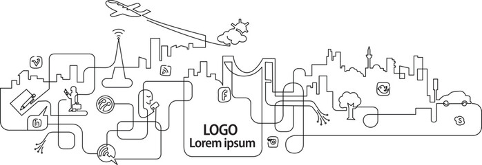 Grafik İllustration vektor line