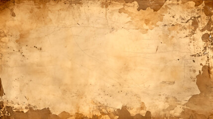 Obraz premium old paper grunge texture vintage style abstract background. Brown and beige cardboard stained texture in retro style