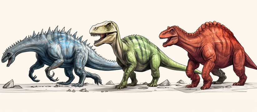 Dinosaur Coloring Page Illustration