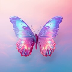 butterfly on pink background