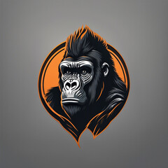 gorilla logo design illustration