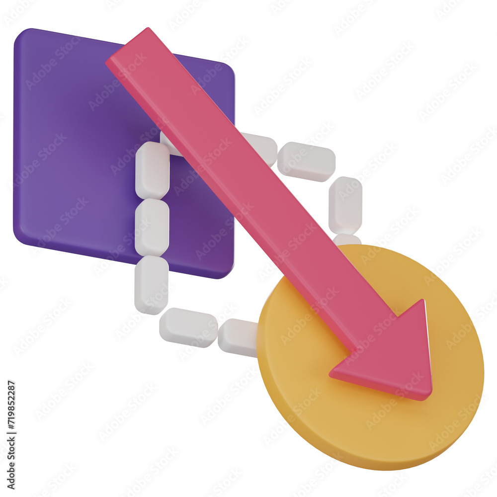 Poster 3d icon of blend tool in modern digital art space. 3d render