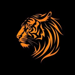 Obraz premium tiger logo with a tiger head design