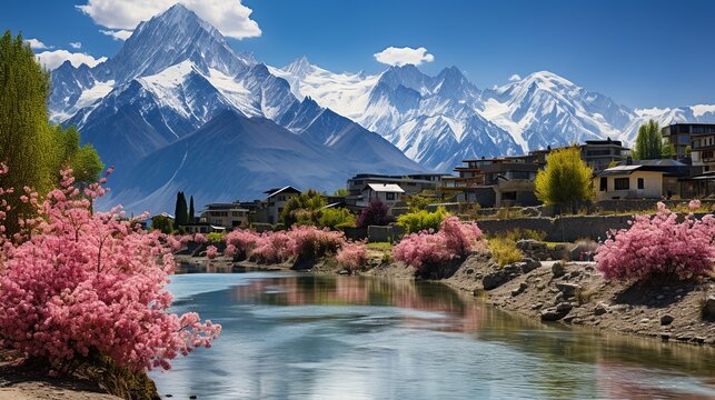 landscape photography of autumn season of northern areas of gilgit baltistan