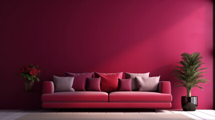 Viva magenta  trend colour  the luxury living lounge