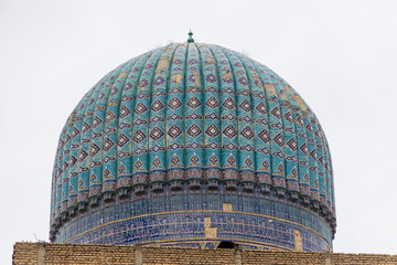 Samarkand, Uzbekistan - December 27th, 2023: Bibi-Khanym Mosque