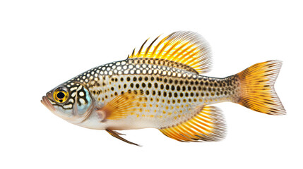 Fototapeta premium Drepaneidae fish isolated on a transparent background