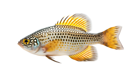 Drepaneidae fish isolated on a transparent background