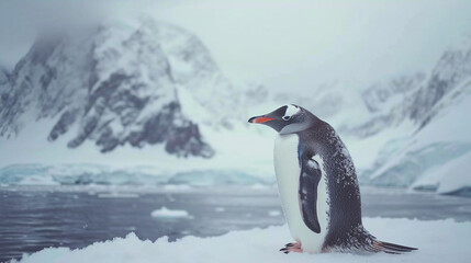 Obraz premium penguin in polar regions