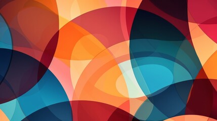Abstract multicolored geometric circle pattern - modern op-art vector background
