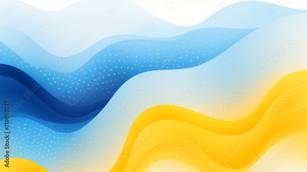 Aufkleber vibrant vector abstract pattern: creative texture with yellow line and blue dots for dynamic present