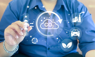 Environment. Crystal ball on moss in green forest. there is a symbolic icon Inclusive Environment, Ecology, Earth Day, Forest Conservation, CSR, ESG, NET ZERO