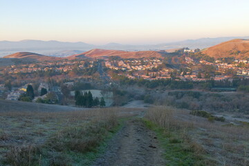 Fototapeta premium San Ramon Valley at sunrise on a winter morning
