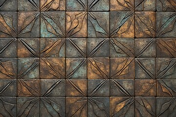 Vintage tiles wall background and texture,  Abstract background and texture for design