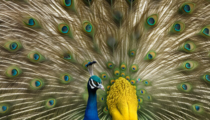Beautiful yellow peacock background