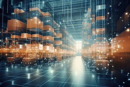 smart warehouse management system can identify package picking and delivery.	