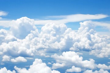 Naklejka na ściany i meble Blue sky background with tiny clouds, Nature background, Copy space
