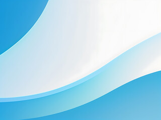 Ombre blue curve on a light blue background - obrazy, fototapety, plakaty