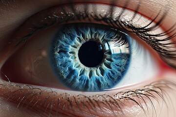 Close Up Beautiful Eye, Iris, pupil